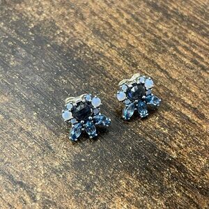 Elegant Blue Crystal Earrings